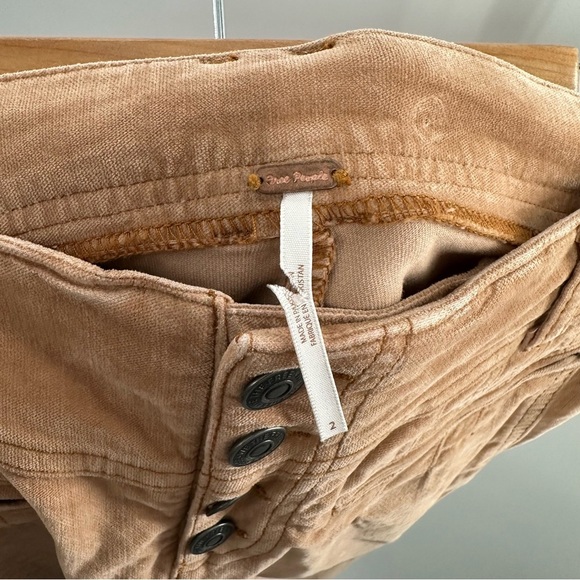 Free People Hit Back Slim Flare Corduroy Amber Pants - Picture 12 of 13